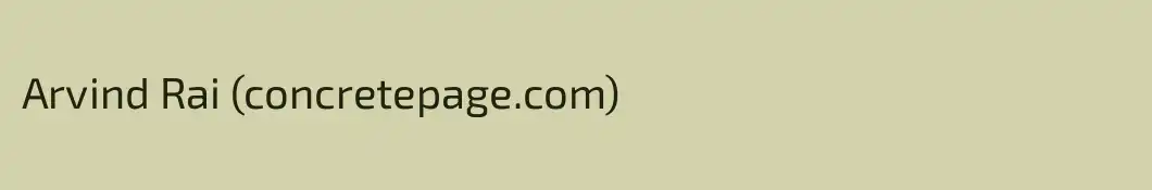 Arvind Rai (concretepage.com)